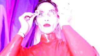 Kink Hot Fetish Milf Domina Eva Femdom Goddess Red Latex High Heels Solo BDSM Mature Mistress
