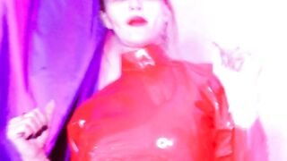 Kink Hot Fetish Milf Domina Eva Femdom Goddess Red Latex High Heels Solo BDSM Mature Mistress