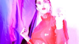 Kink Hot Fetish Milf Domina Eva Femdom Goddess Red Latex High Heels Solo BDSM Mature Mistress