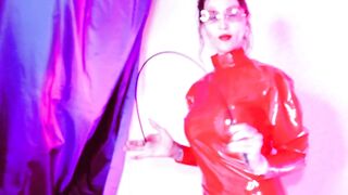 Kink Hot Fetish Milf Domina Eva Femdom Goddess Red Latex High Heels Solo BDSM Mature Mistress