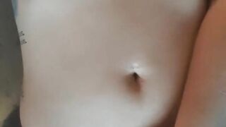 Horny bitch masturbates on loft