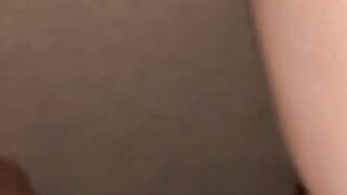 Hairy pussy doggystyle fuck with cumshot on ass
