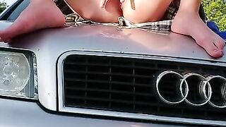 fingering on the hood of my car