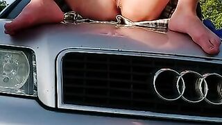 fingering on the hood of my car