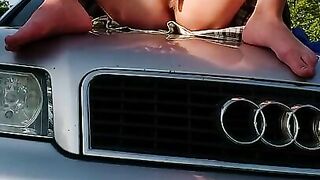 fingering on the hood of my car