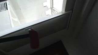 cheating wife sucking and fucking in a motel while  cuckold hubby waits at garage