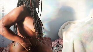 Flexible lil bitch tries out different positions to get fucked in.