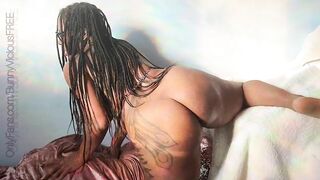 Flexible lil bitch tries out different positions to get fucked in.