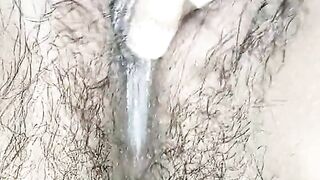 Horny Step Mom Playing with Hairy Pussy