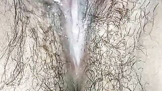 Horny Step Mom Playing with Hairy Pussy