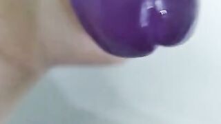 Just a MILF giving Her Dildo a Handjob