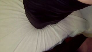 A load of sperm on my leather skirt