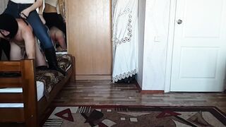 2 girls ride a guy