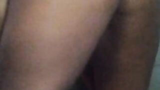 Horny ebony shaking her ass naked