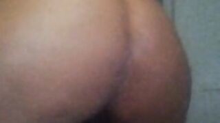 Horny ebony shaking her ass naked