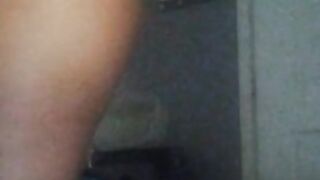 Horny ebony shaking her ass naked