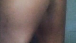 Horny ebony shaking her ass naked
