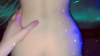 Male POV: husband fucks wife nice and hard while she moans over his cock