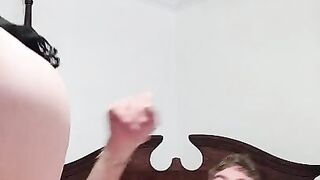 Wifey Rides Hubby Reverse Cowgirl on His Hard Cock