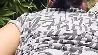 HoneyBunnz sucks dick in weed farm