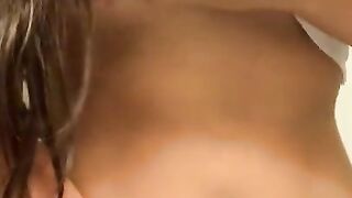 Playing with my nipples and squeezing my perky tits