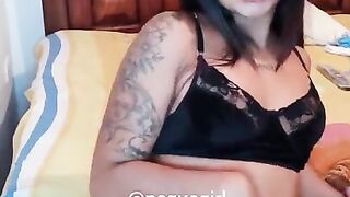 cute lingerie while touching myself part 1