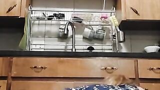 MILF Upskirt While Doing Housework