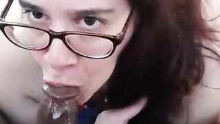White slut deep throat