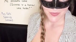 Topless Spanish with Mrs. Falls - I love coffee!
