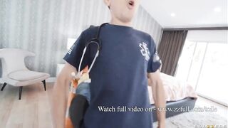 Toilet-Stuck Slut Gets Double Dicked - Lily Starfire / Brazzers