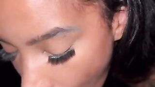 I tried to knock the eye lash off her pretty ass!!