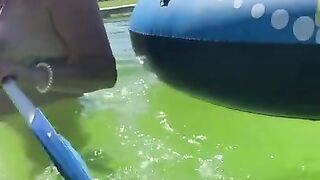 Naked Women Pool Cleaning Teaser