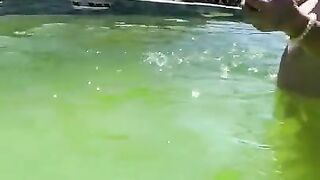 Naked Women Pool Cleaning Teaser