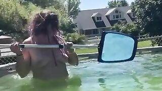 Naked Women Pool Cleaning Teaser