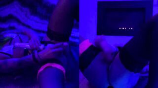 Booty Bump pre-party fun with my friend, and I came so hard!