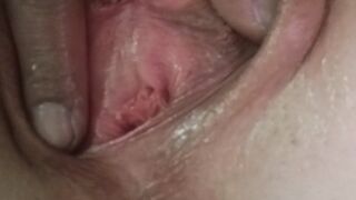 Skinny slut wife's juicy pussy