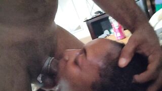 Dominant BBC Talks nasty while making her Gag