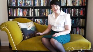 Secretary Self-Spanking - Pandora Blake takes matters into her own hands with self discipline