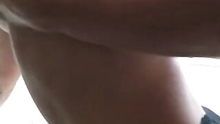Hot Fit Girl Shows Off her Body For a Fan and Sucks Cock
