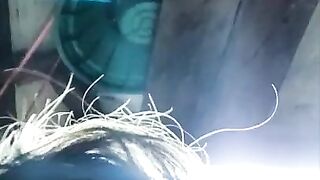 Tit fucking milf in garage