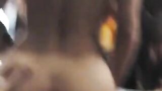 Petite Latina shows her reverse riding skills riding a BWC
