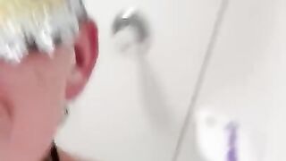 Caught Stepmom Anal Fingering in the Shower