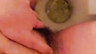 Virgin pisses in slow motion loudly and with sound