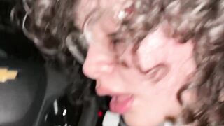 Fucked her outside the car and got some top inside nutted on her ass