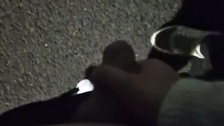 Very risky drinking Pee in the middle of the street