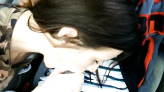 FIRESERPENT: Petite White Wife Gets Oral Creampie In Car