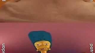 The Simpsons - Marge pushes her tits together sex