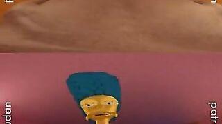 The Simpsons - Marge pushes her tits together sex