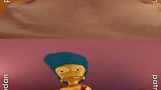 The Simpsons - Marge pushes her tits together sex