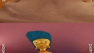 The Simpsons - Marge pushes her tits together sex